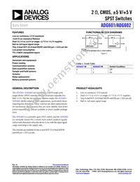 ADG601BRMZ-REEL Datasheet Cover