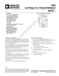 ADG704BRM-REEL Datasheet Cover