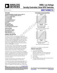 ADG715BRU-REEL7 Datasheet Cover