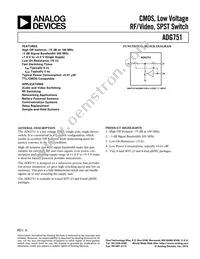 ADG751BRT-REEL7 Datasheet Cover