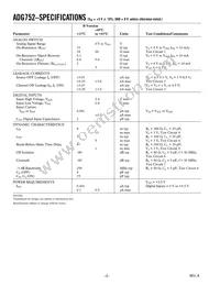 ADG752BRT-REEL7 Datasheet Page 2