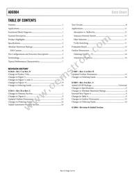 ADG904BCPZ-REEL Datasheet Page 2