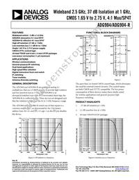 ADG904BRU-REEL7 Datasheet Cover