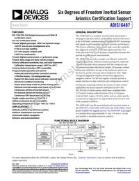 ADIS16487BMLZ-CP Datasheet Cover