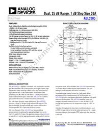 ADL5205ACPZ-R7 Datasheet Cover