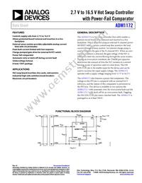 ADM1172-1AUJZ-RL7 Datasheet Cover