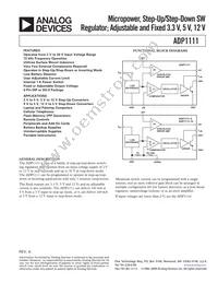 ADP1111ARZ-REEL Datasheet Cover
