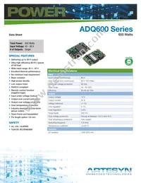 ADQ600-48S12B-6L Datasheet Cover