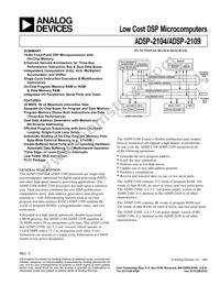 ADSP-2104BPZ-80 Datasheet Cover
