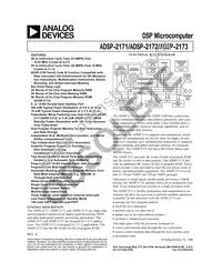 ADSP-2171BSZ-133 Datasheet Cover