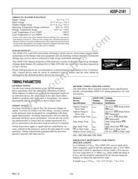 ADSP-2181KSTZ-160 Datasheet Page 13