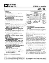 ADSP-2184BSTZ-160 Cover