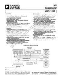 ADSP-2185MKCAZ-300 Datasheet Cover