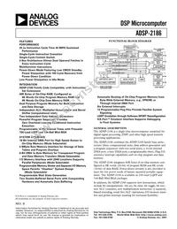 ADSP-2186BSTZ-160 Datasheet Cover