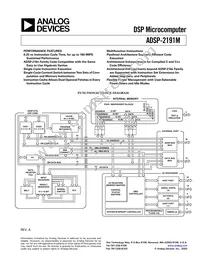 ADSP-2191MKCA-160 Datasheet Cover