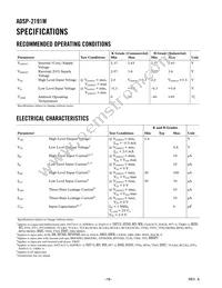 ADSP-2191MKCA-160 Datasheet Page 18