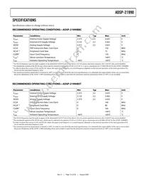 ADSP-21990BSTZ Datasheet Page 19