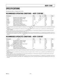 ADSP-21991BSTZ Datasheet Page 17