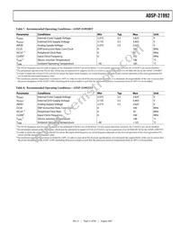 ADSP-21992YBC Datasheet Page 21