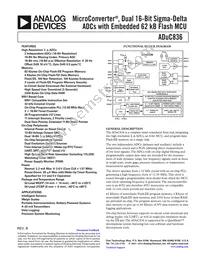 ADUC836BCPZ Datasheet Cover