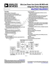 ADUCM3029BCPZ-R7 Datasheet Cover