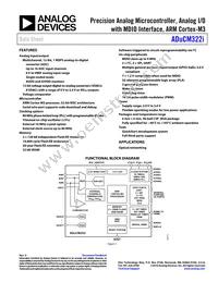ADUCM322BBCZI-RL Datasheet Cover