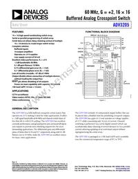 ADV3205JSTZ Datasheet Cover