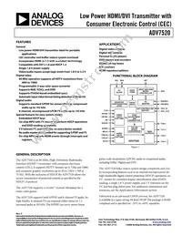 ADV7520BCPZ-80 Datasheet Cover