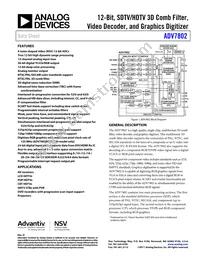 ADV7802BSTZ-150 Datasheet Cover