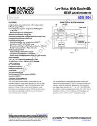 ADXL1004BCPZ-RL7 Datasheet Cover