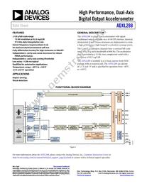 ADXL288WBRDZ-RL Datasheet Cover