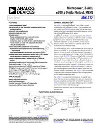 ADXL372BCCZ-RL Datasheet Cover
