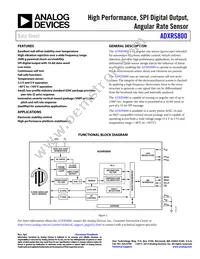 ADXRS800WBRGZ Datasheet Cover