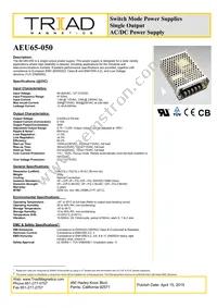 AEU65-050 Datasheet Cover