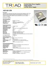 AEU65-150 Datasheet Cover