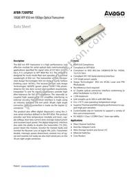 AFBR-720XPDZ Datasheet Cover