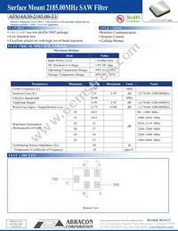 AFS14A30-2185.00-T3 Datasheet Cover