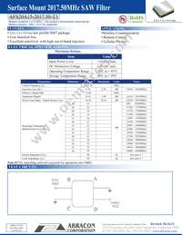 AFS20A15-2017.50-T3 Datasheet Cover