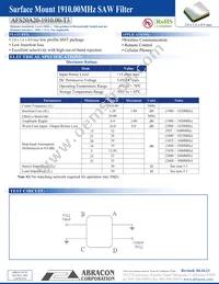 AFS20A20-1910.00-T3 Datasheet Cover