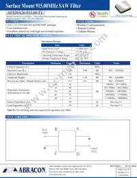 AFS20A26-915.00-T3 Datasheet Cover