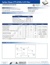 AFS20A42-1575.42-T2 Datasheet Cover