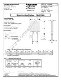 AHR1000 Datasheet Cover