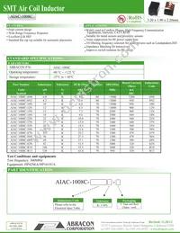 AIAC-1008C-18NK-T Datasheet Cover