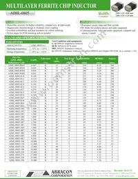 AIML-0805-330K-T Datasheet Cover