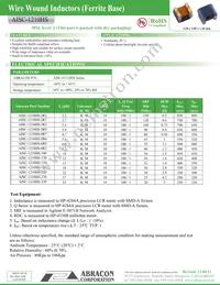 AISC-1210HS-220K-T2 Datasheet Cover