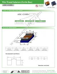 AISC-1210HS-220K-T2 Datasheet Page 3