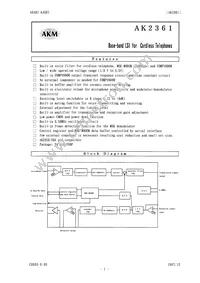 AK2361 Datasheet Cover