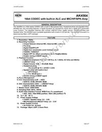 AK4564VQ Datasheet Cover