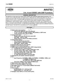 AK4753EN Datasheet Cover