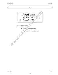 AK5392VS Datasheet Page 18